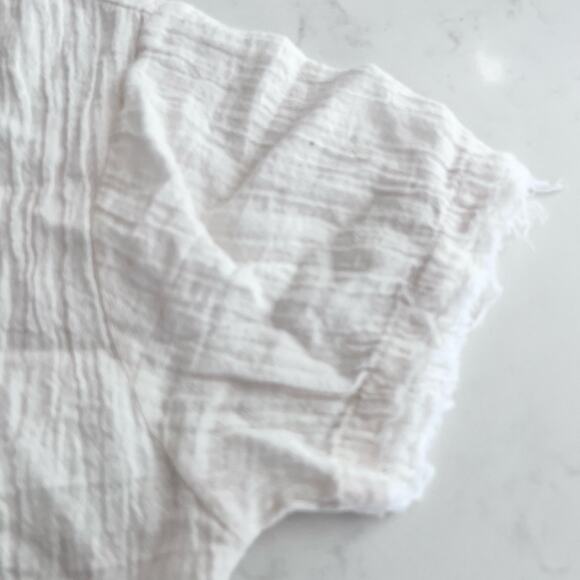 Little Creative Factory boys ecru muslin short sleeve button down shirt 4yrs - Picture 5 of 6